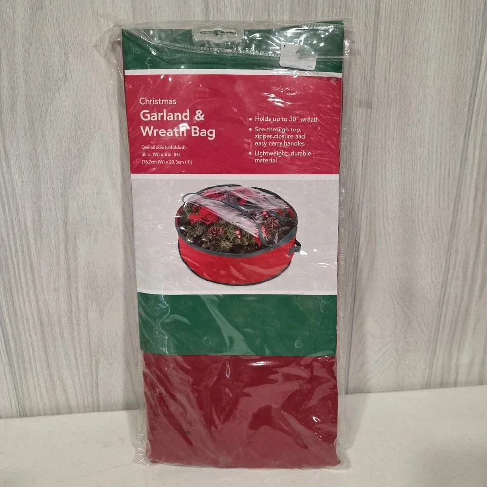 Red Wreath and Garland Storage Bag – Fits up to 30